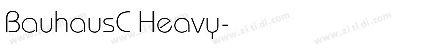 BauhausC Heavy字体转换